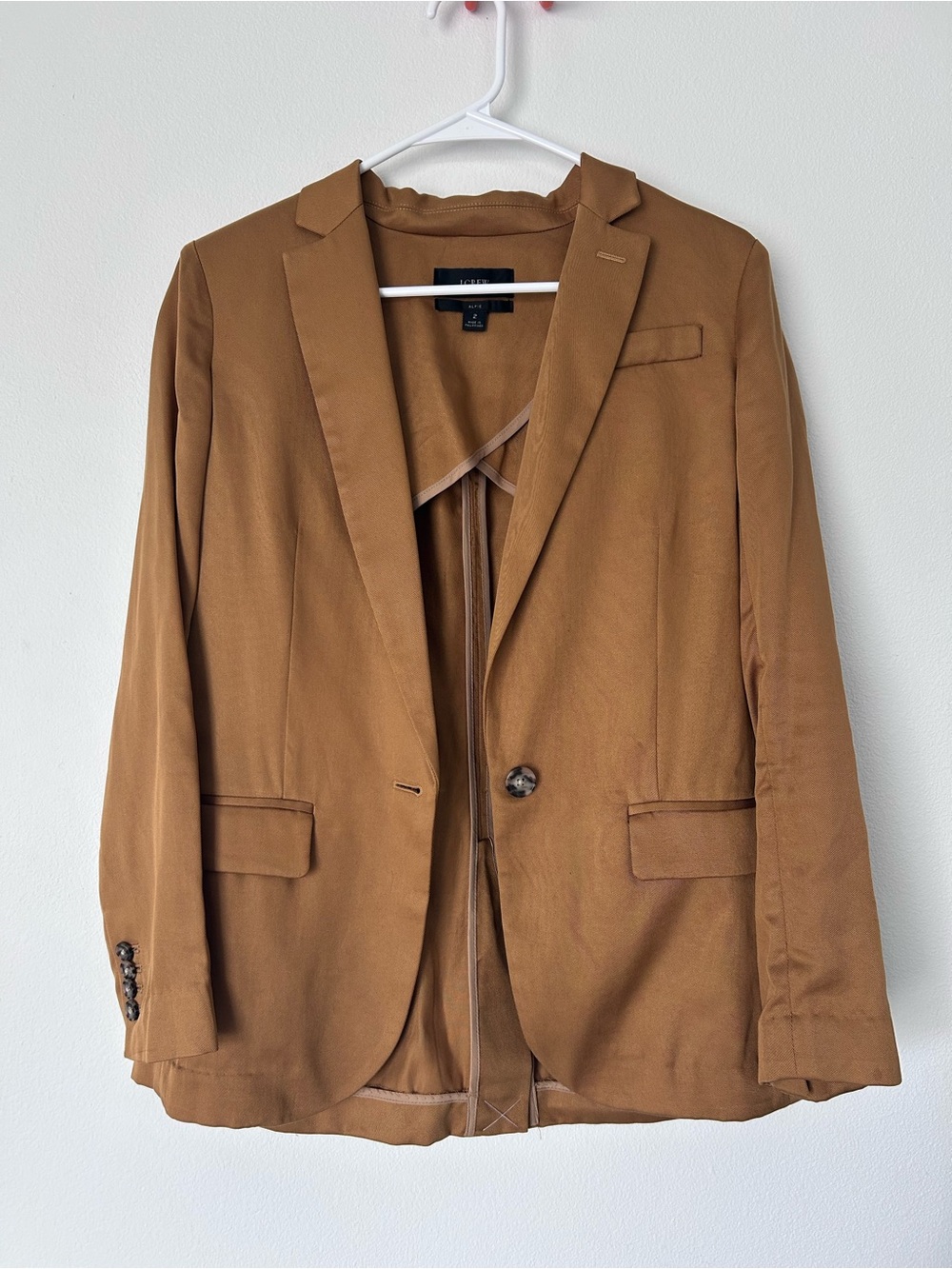 NEW J.Crew $198 Women's Alfie Blazer in Golden Brown Size 2